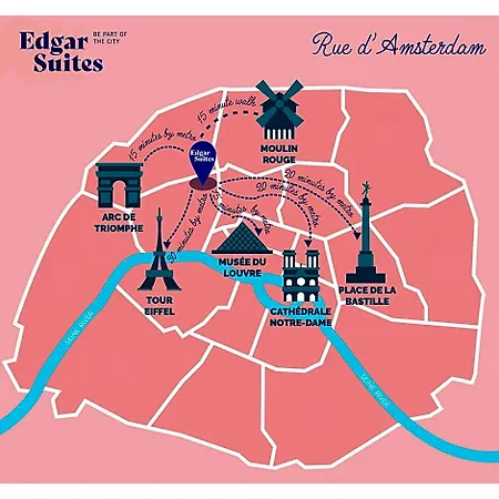 Edgar Saint-lazare - Amsterdam Апарт-отель Париж